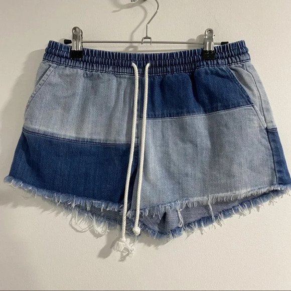 Aerie patch denim jean cutoff shorts boho - Picture 1 of 6